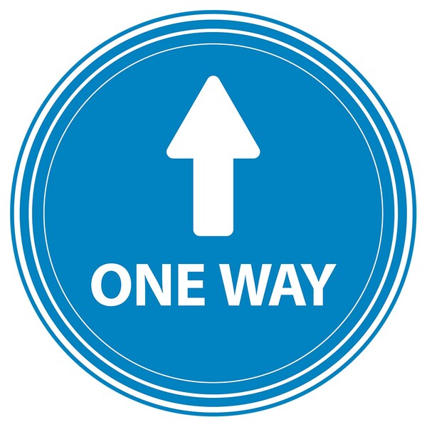 Identity Group One Way Directional V.3, Blue, 15" 8640BL